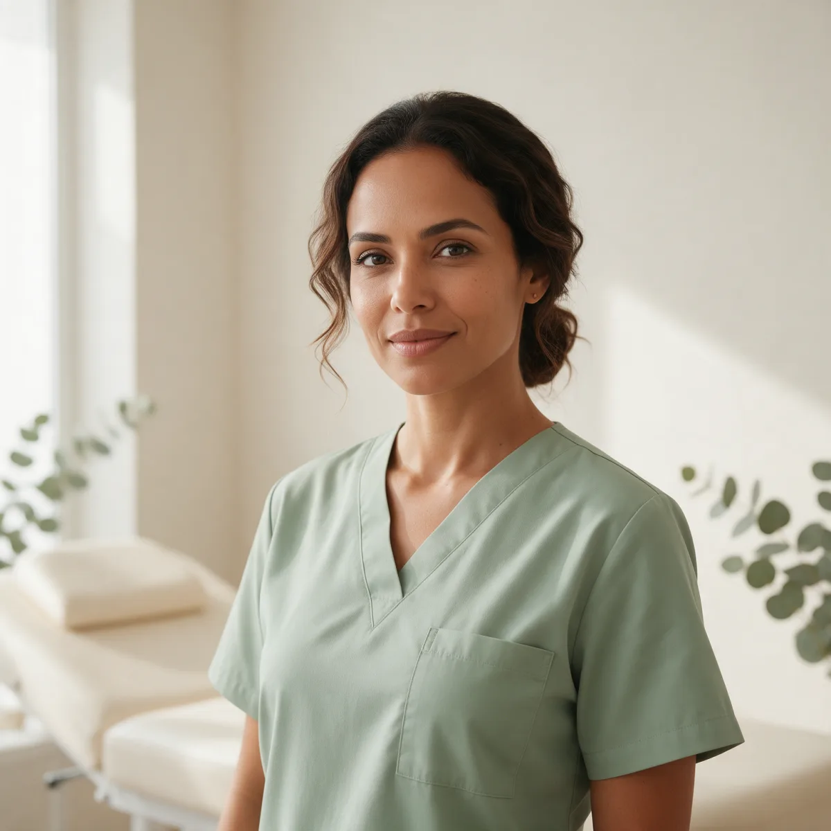 Esteticista Lívia Moretti no estúdio